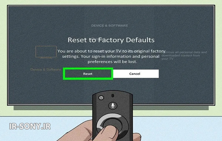 ریست کارخانه‌ای تلویزیون سونی (Factory Reset)